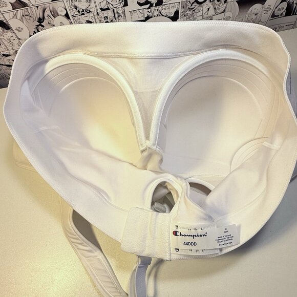 Champion Womens Motion Control Script Logo Underwire Sports Bra White 44DDD NWT - Picture 9 of 11